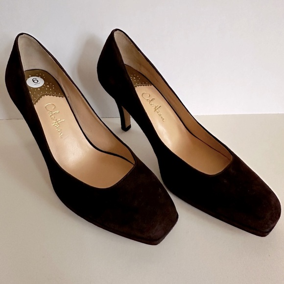 Cole Haan Brown Suede Nike Air Technology Heels- 6 - Picture 1 of 6